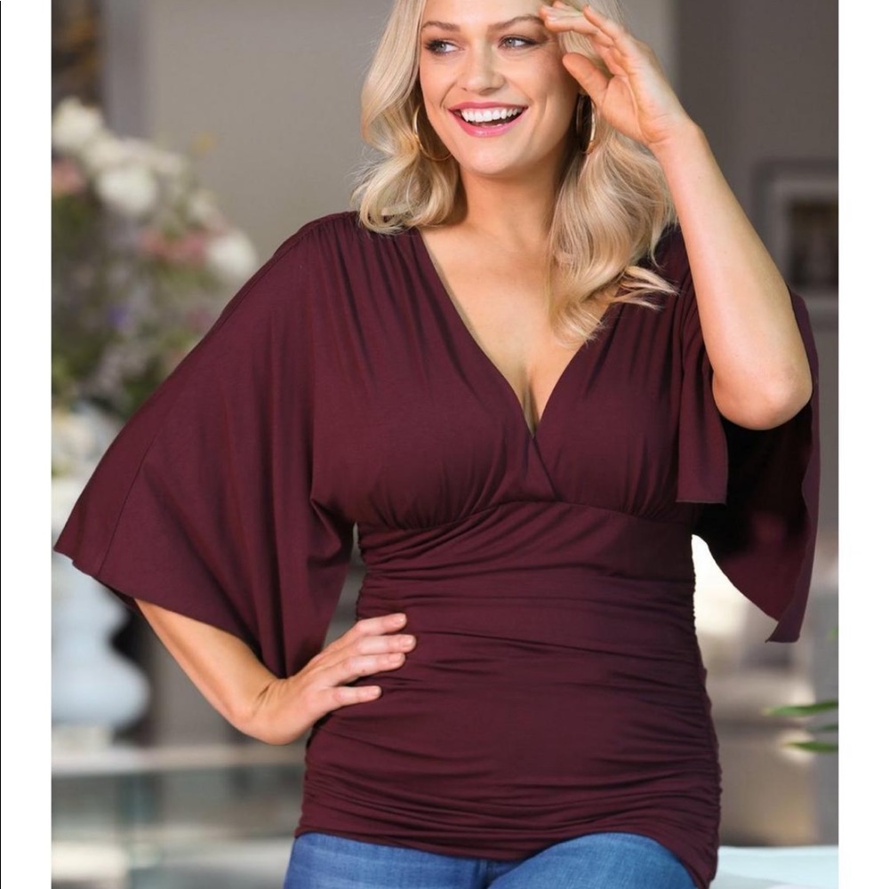 Boston Proper Kimono Sleeve V-Neck top. NWOT small